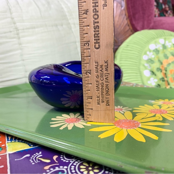 Cobalt Blue Glass Ashtray - Picture 6 of 6